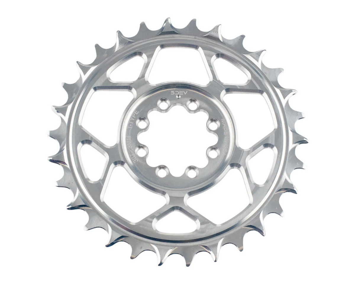 5Dev T-Type 8-Bolt Chainring (Black) (3mm Offset) (32T)